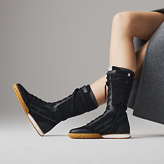 エルメス スウェードシューズ HERMES 新品未使用 レースアップ スエード HERMES - エルメス 23AW ハイク ショートブーツ レースアップ